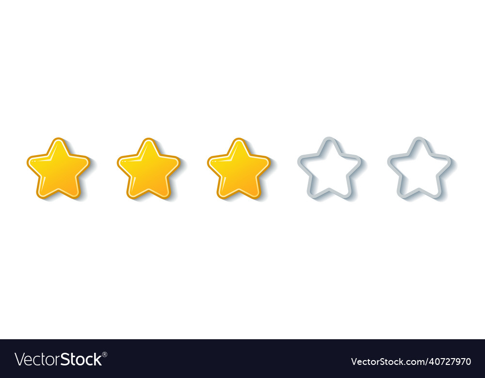 Stars rating panel design template for web and app vector image Stars rating panel design template for web and app