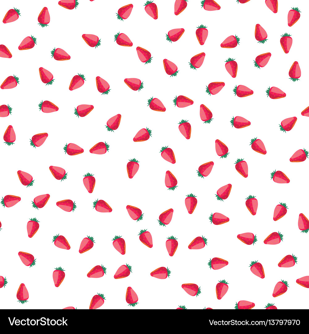 Strawberry seamless pattern Royalty Free Vector Image