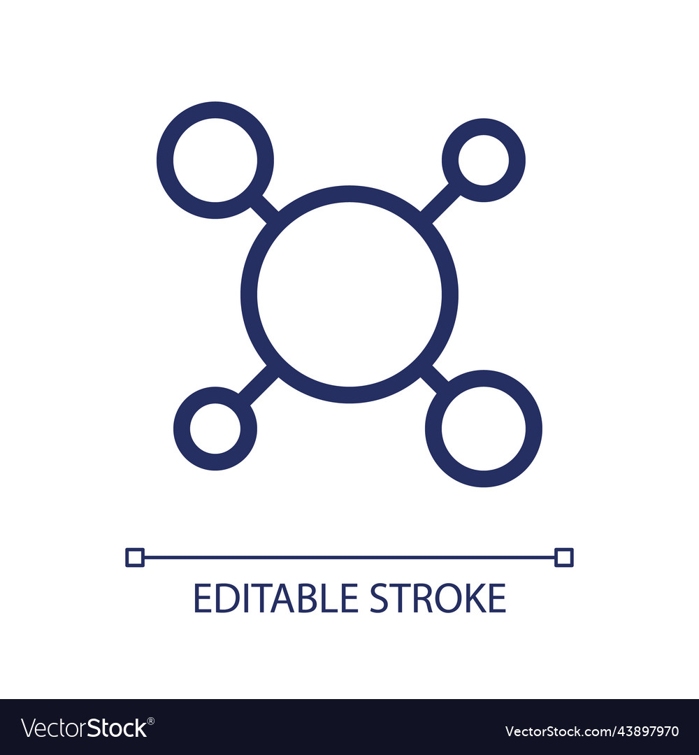 Structure of molecules pixel perfect linear ui vector image Structure of molecules pixel perfect linear ui