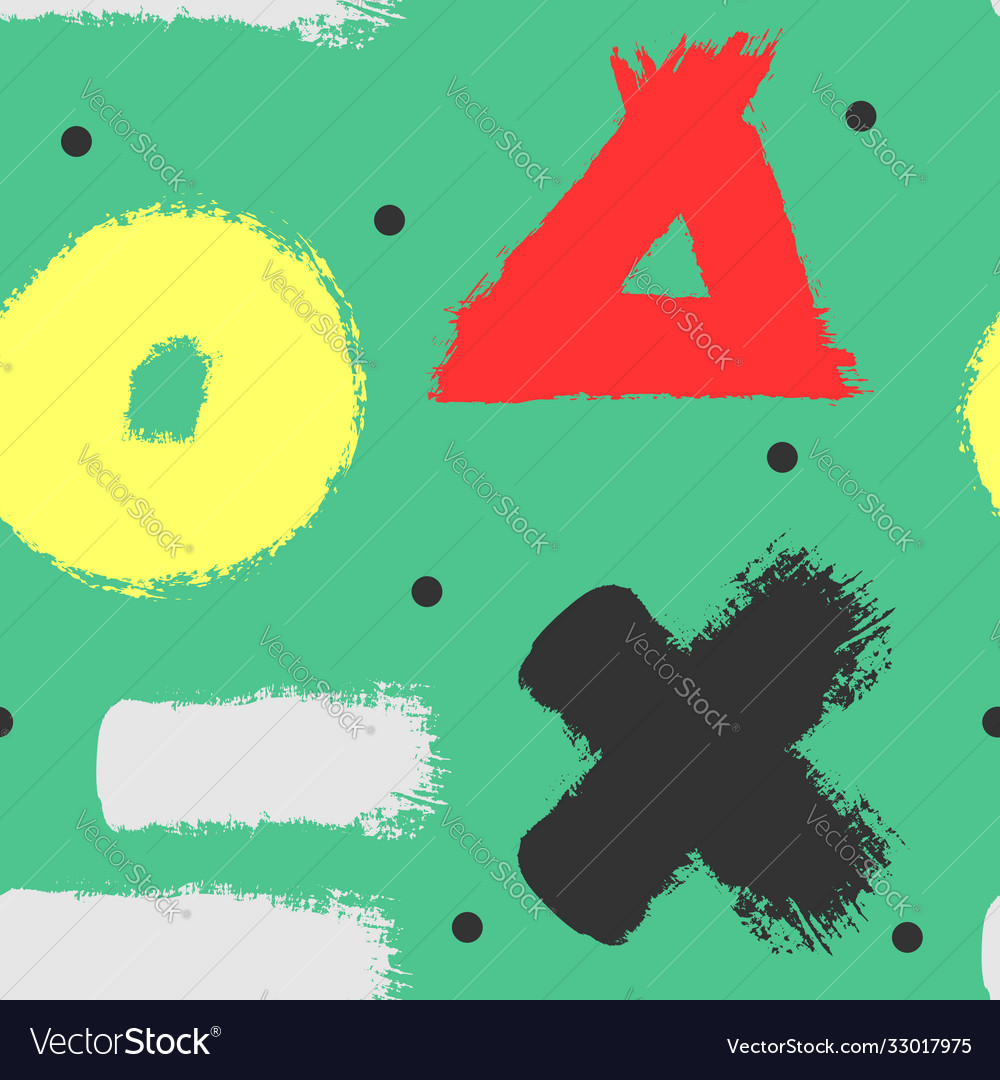 Abstract seamless pattern with geometric shapes