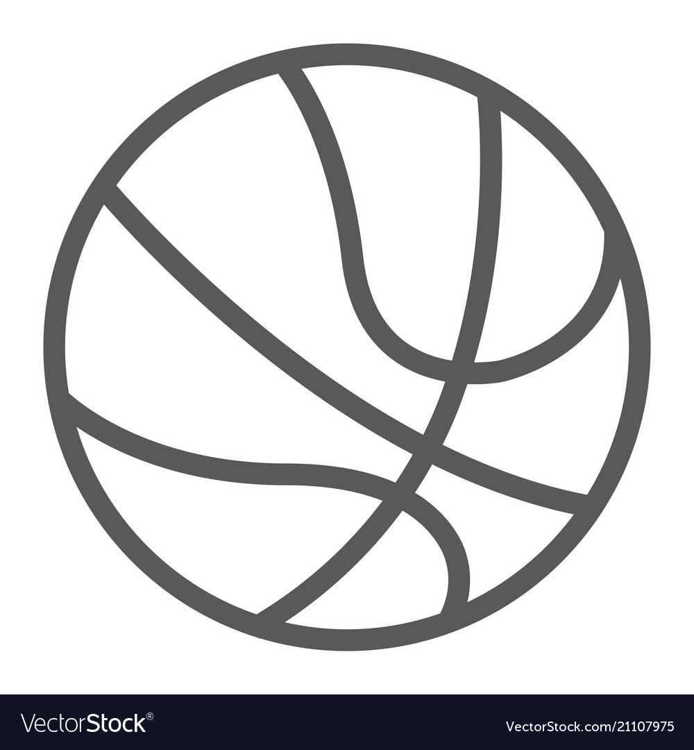 Basketball Line Icon - Sport