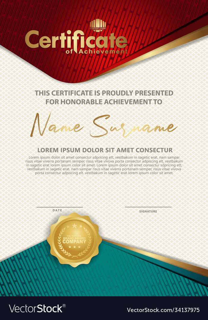 Certificate template with textured background
