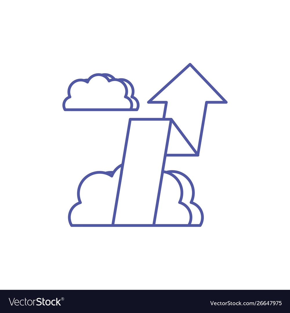 Cloud computing technology with arrow up Vector Image Cloud computing technology with arrow up