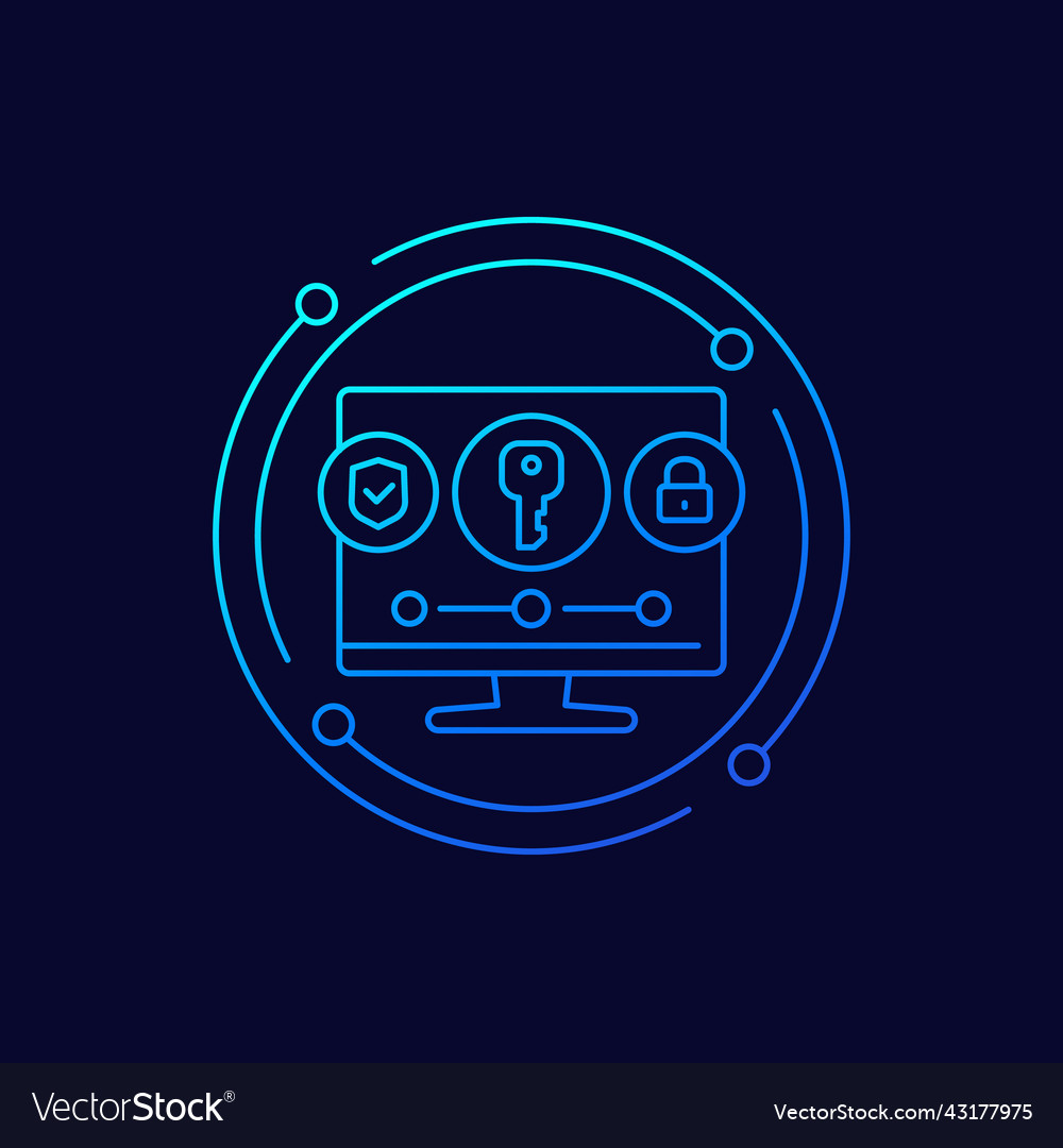 Computer-Sicherheitslinie Symbol