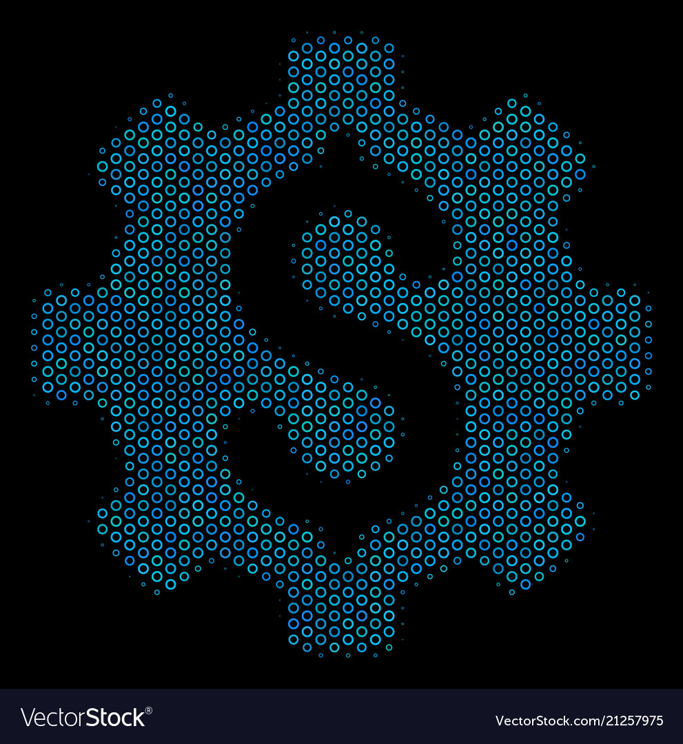 Development cost composition icon of halftone vector image Development cost composition icon of halftone