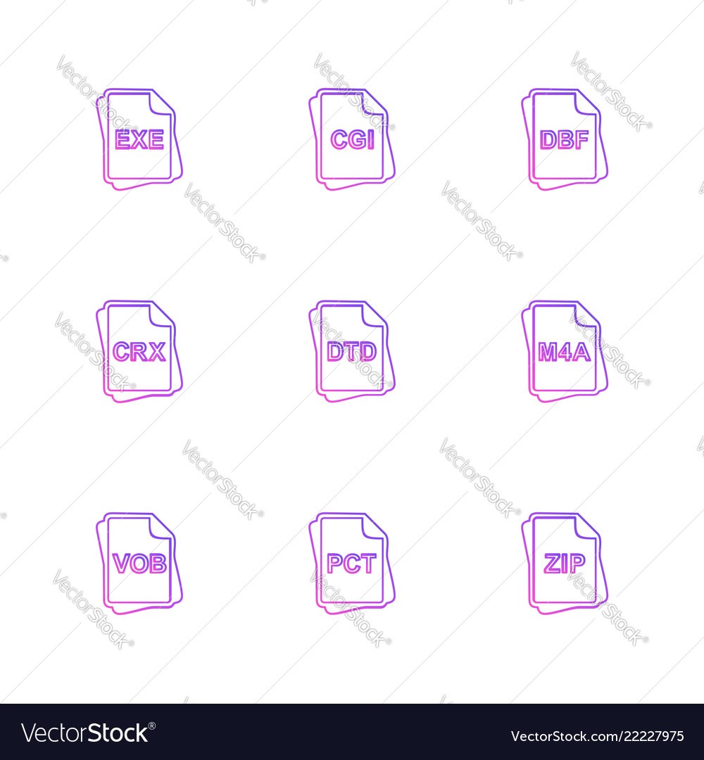 File type files documents eps icons set