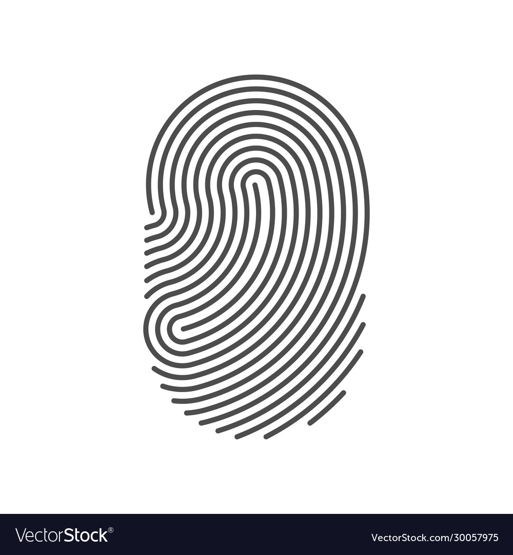 Id App Icon Fingerprint Royalty Free Vector Image