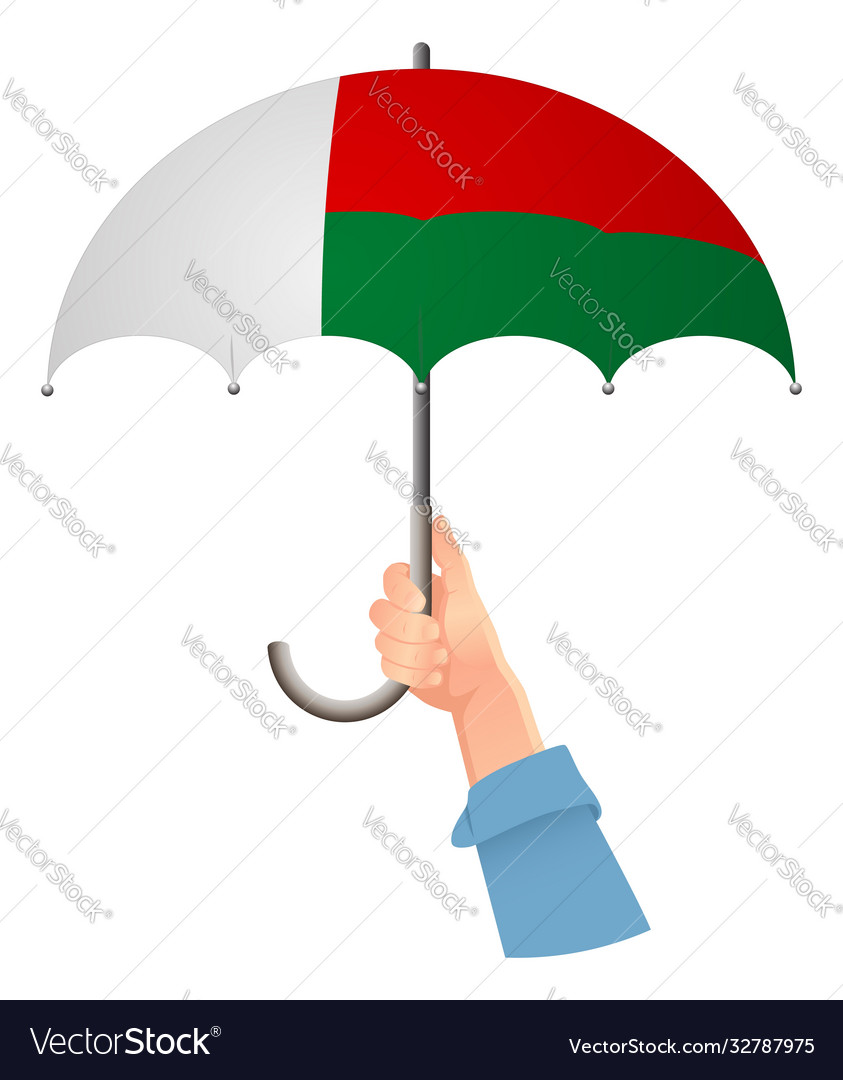 Madagascar flag umbrella