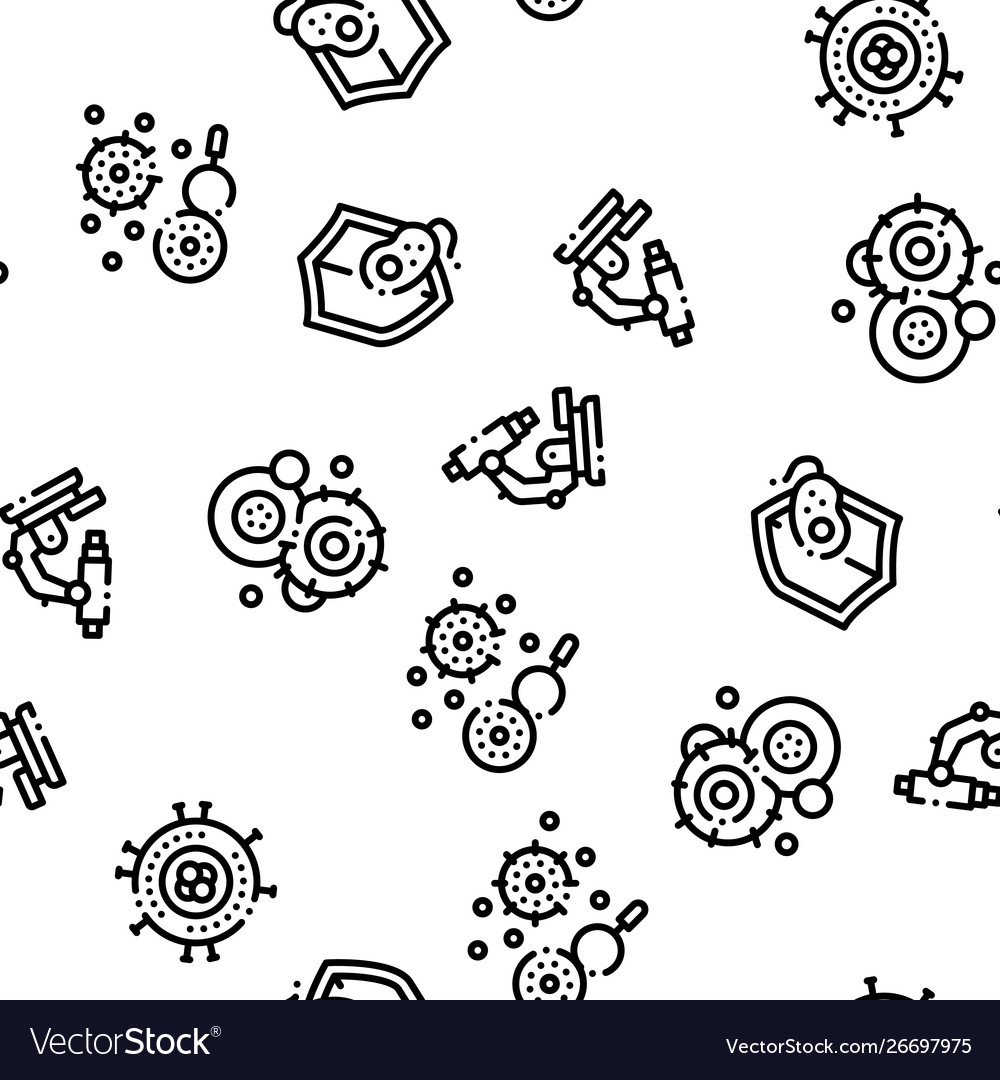 Pathogen seamless pattern vector image Pathogen seamless pattern
