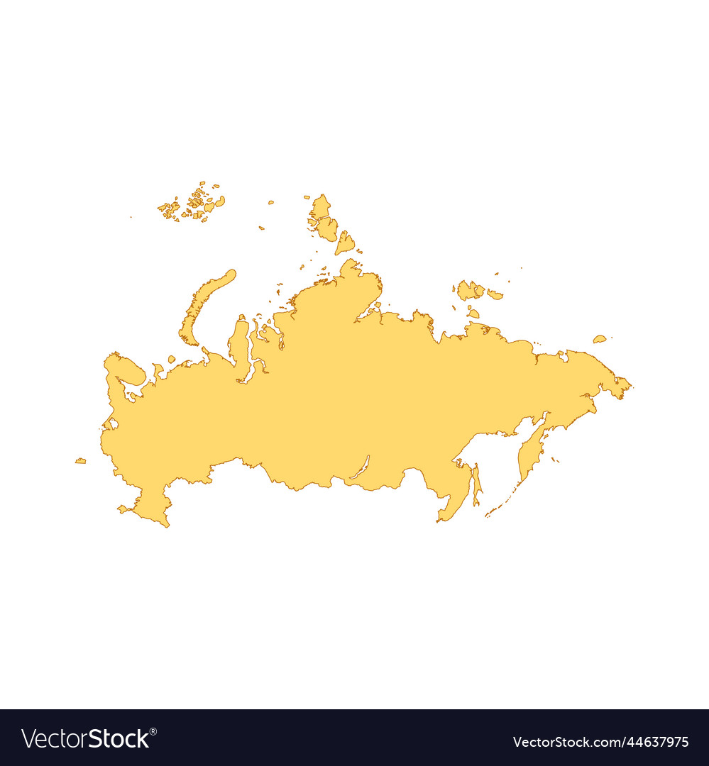 Russia map color line element border
