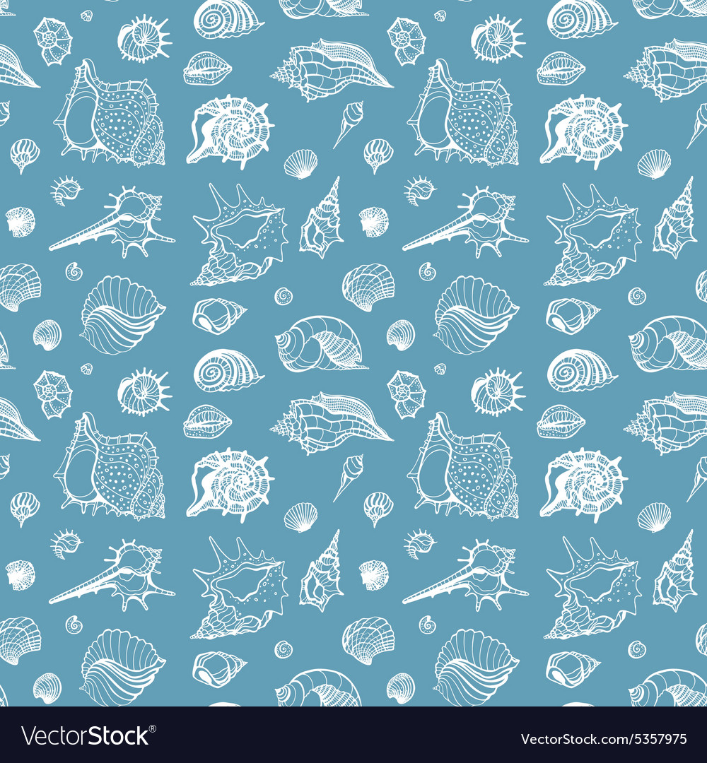 Sea Shells Seamless Pattern