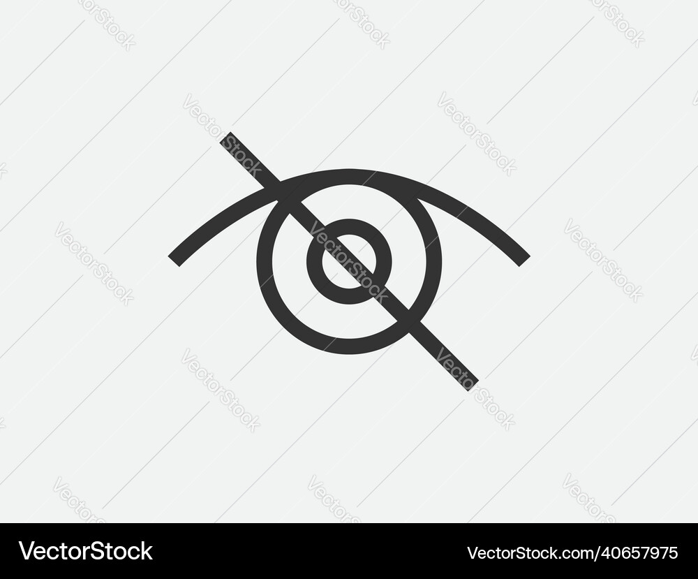 Show password icon eye symbol vision hide from Vector Image