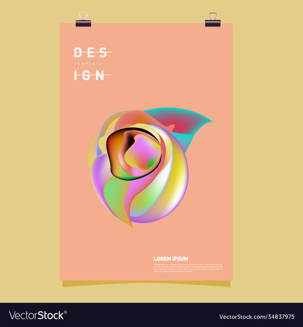 Simple abstract colorful fluid background