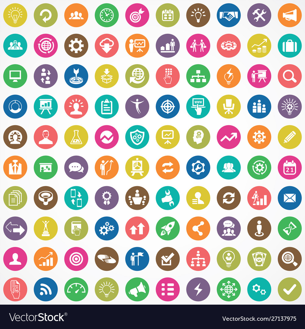 Solution 100 icons universal set for web and ui