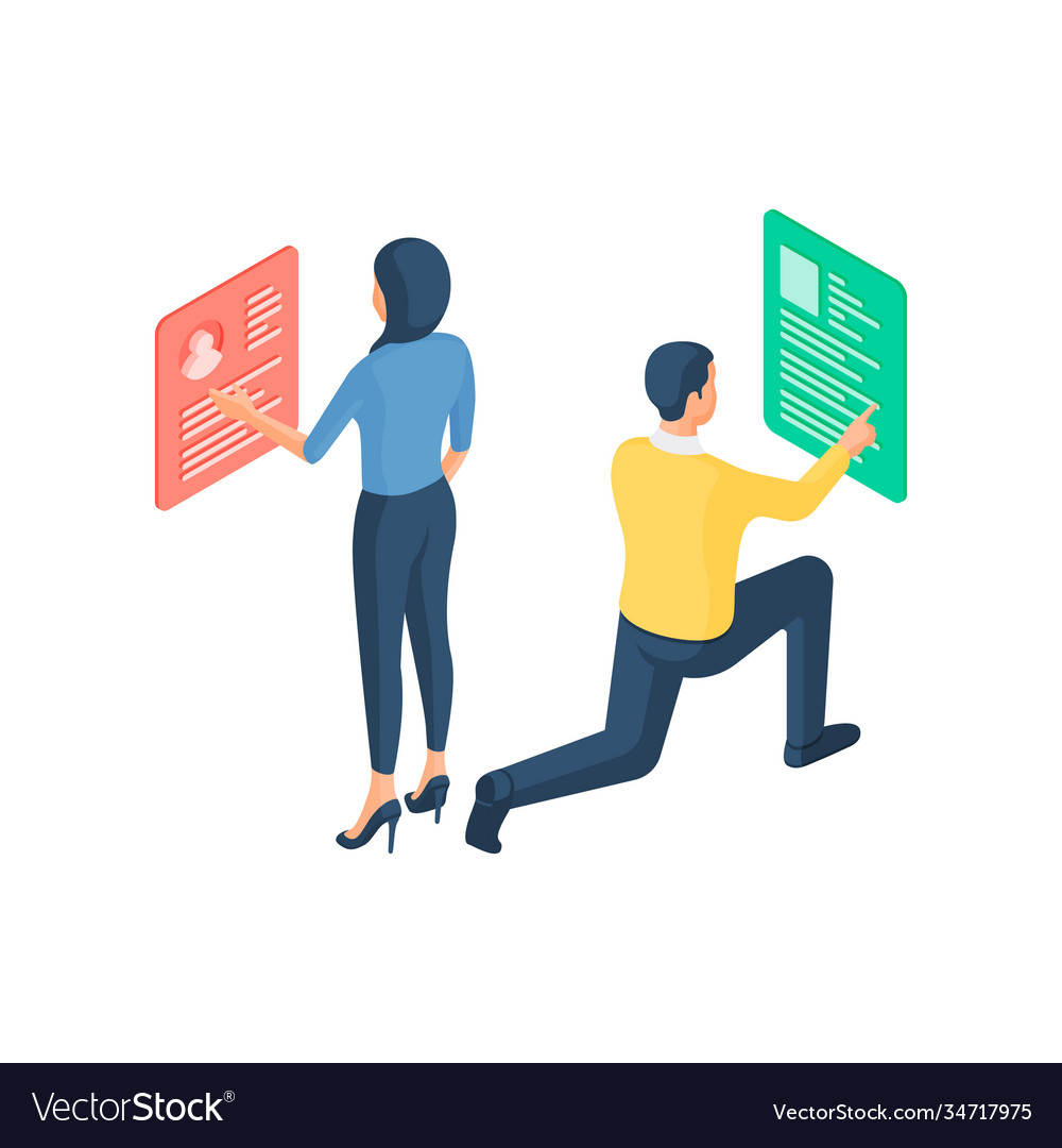 Specialists optimize and customize search site vector image Specialists optimize and customize search site
