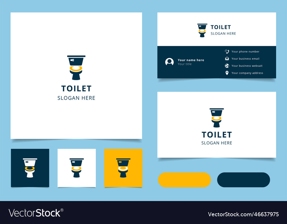 Toilet logo design with editable slogan branding