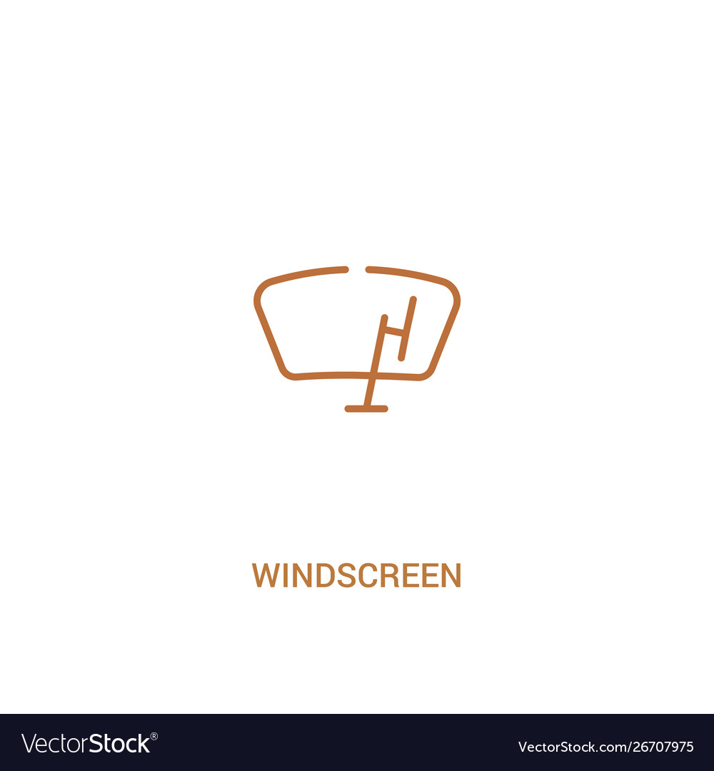 Windscreen concept 2 colored icon simple line vector image Windscreen concept 2 colored icon simple line