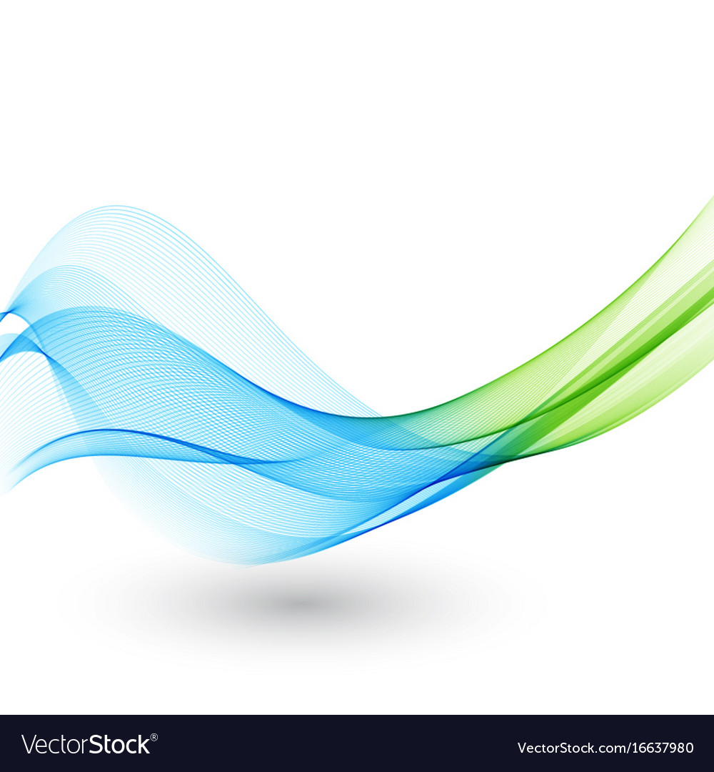 Abstract background blue and green waved