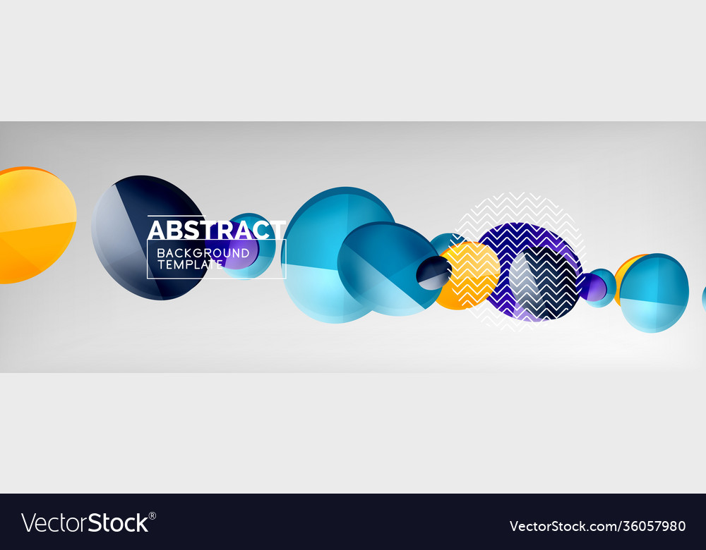 Abstract glossy round shapes background vector image Abstract glossy round shapes background