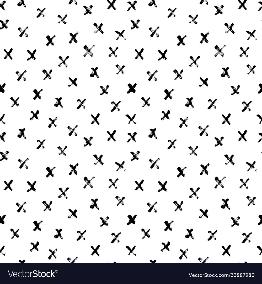 Black crosses seamless pattern Royalty Free Vector Image