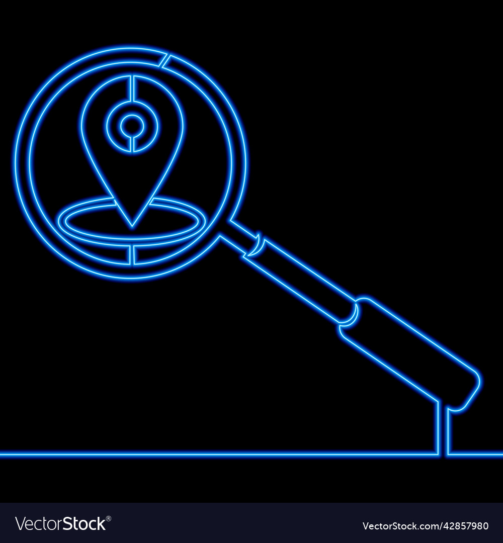 Continuous line drawn order delivery tracking neon vector image Continuous line drawn order delivery tracking neon
