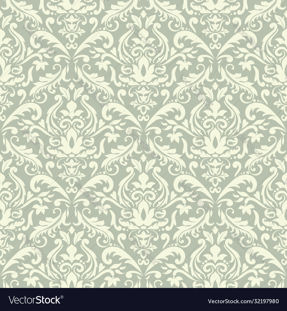 Decorative damask seamless pattern design Vector Image