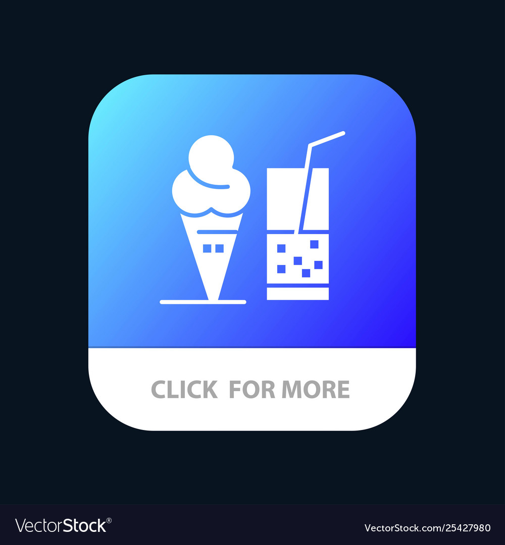 Drink ice cream summer juice mobile app icon