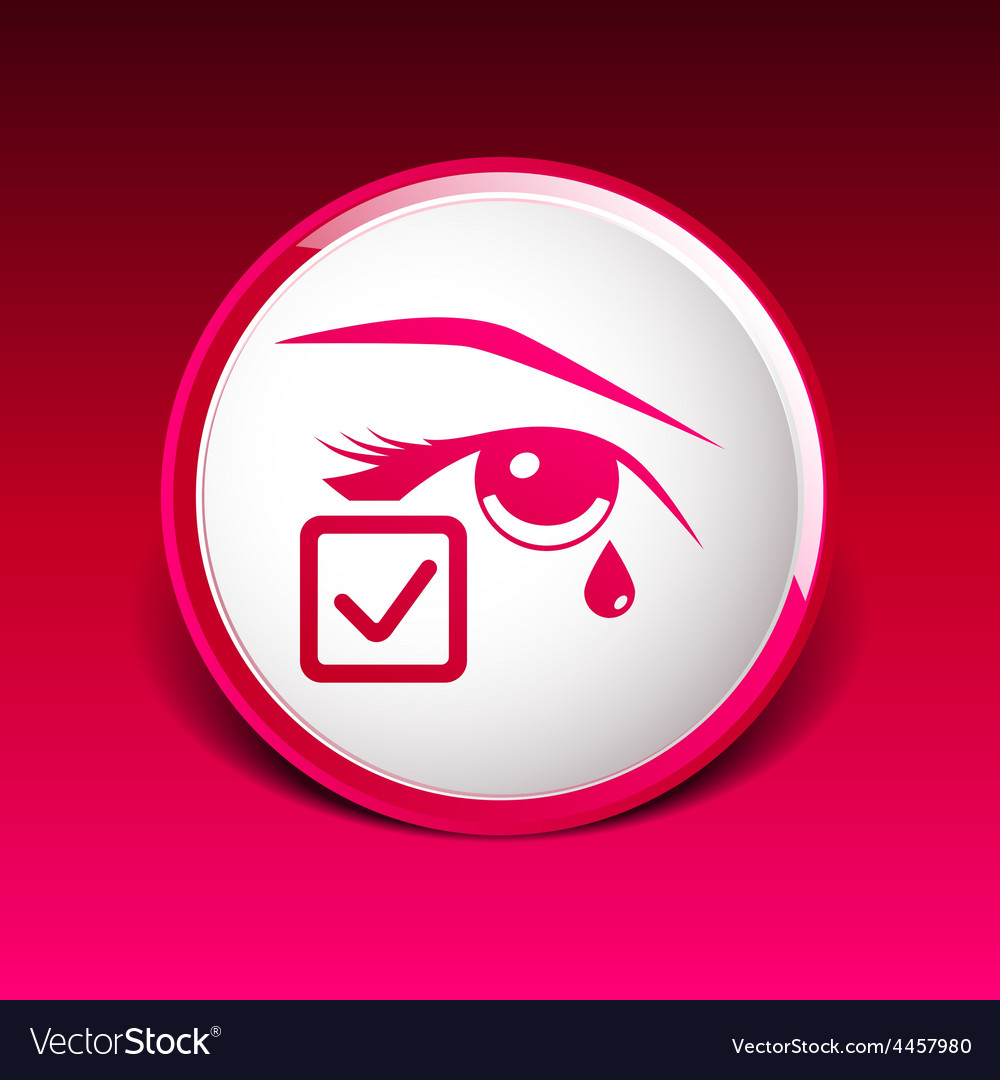 Eye with tears isolated sign symbol icon