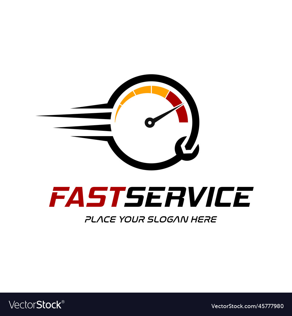 Fast abstract service logo template design Vector Image