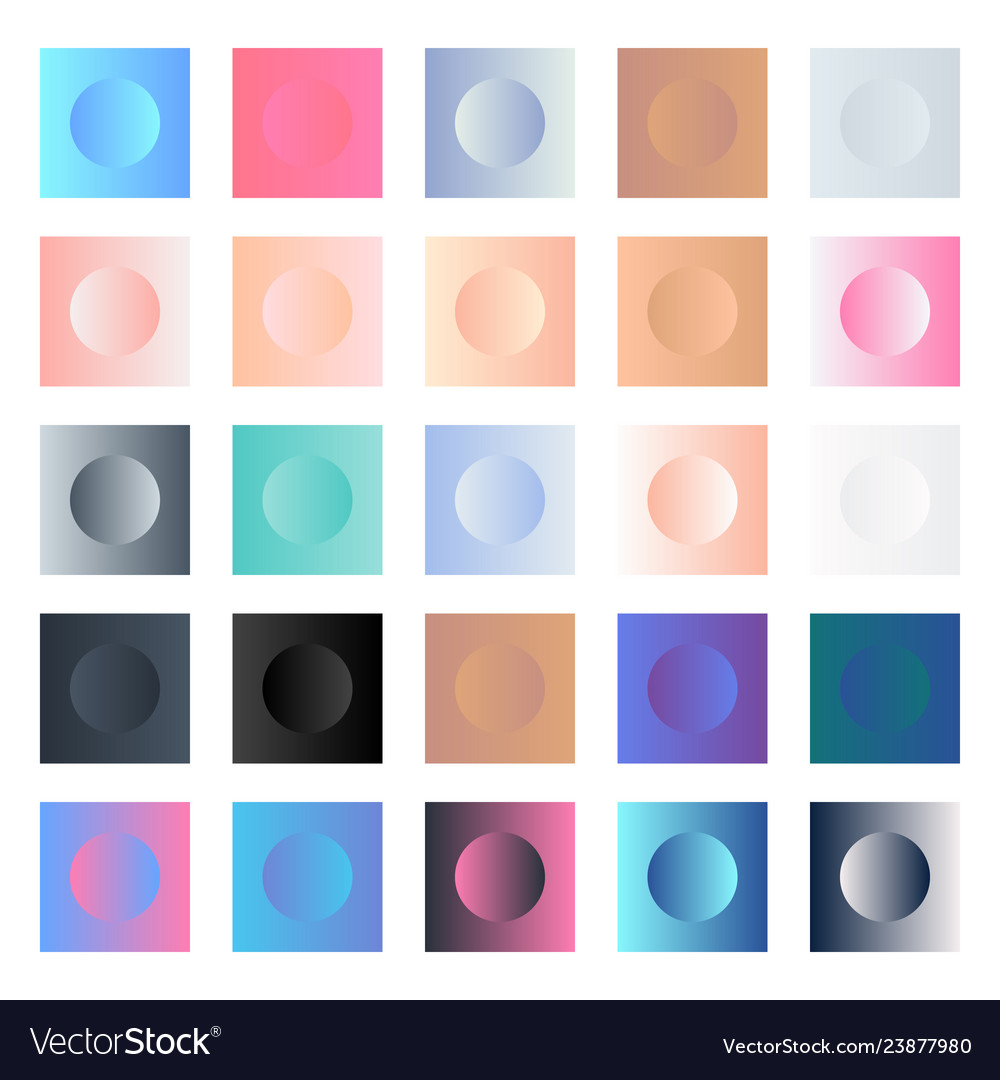 Gradients set vector image Gradients set