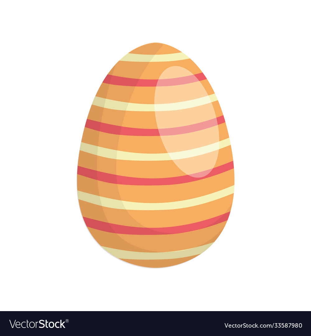 Happy easter egg paint with lines stripes Vector Image