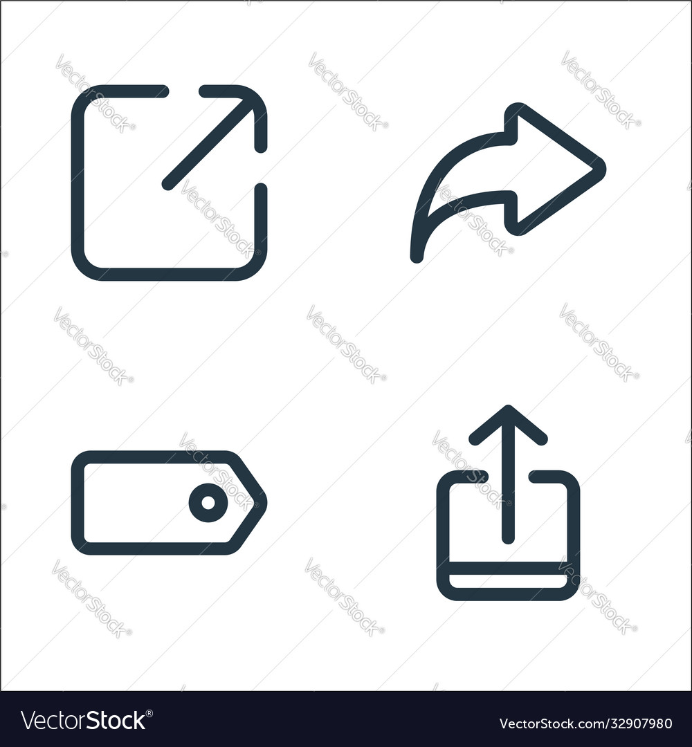 Marketplace line icons linear set quality vector image Marketplace line icons linear set quality