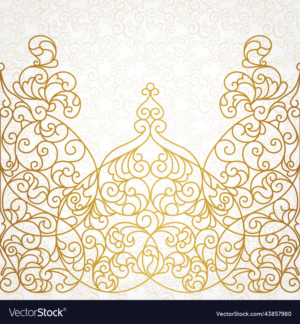 Ornate seamless border in eastern style