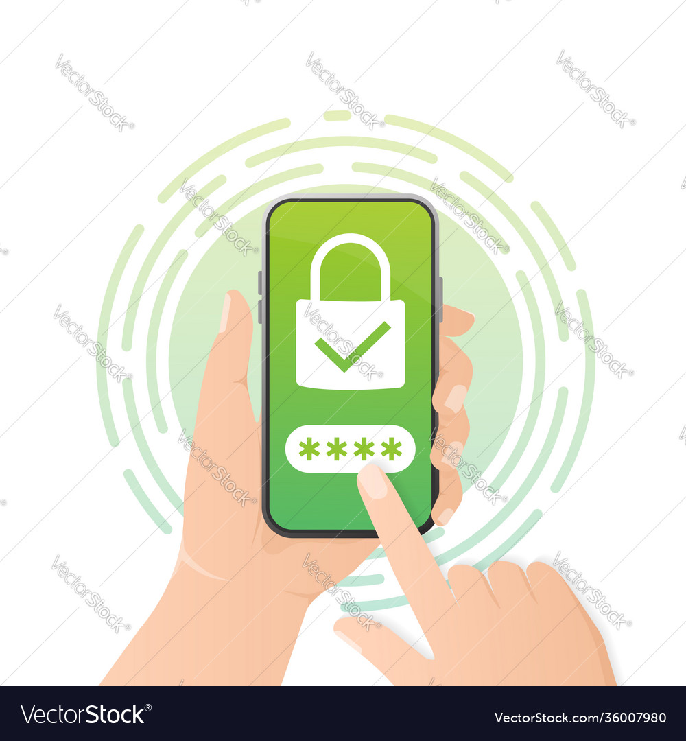 Password secure flat vector image Password secure flat