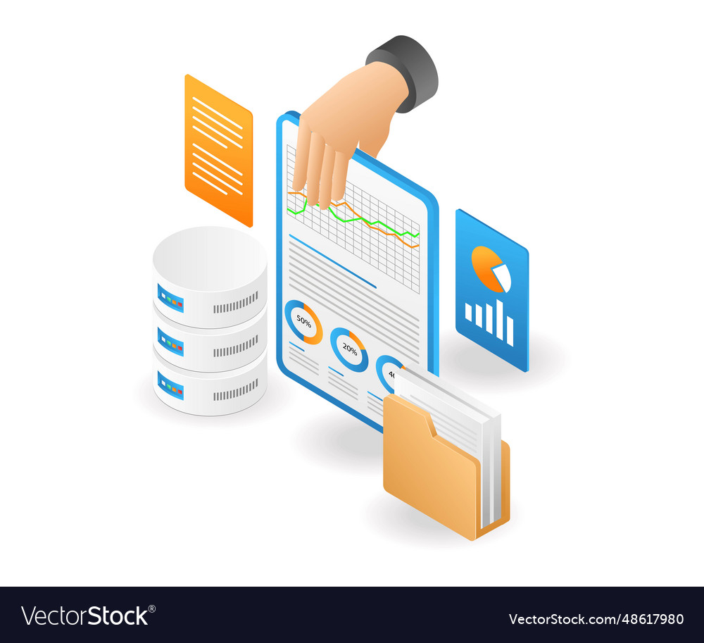 Performance analysis database vector image Performance analysis database