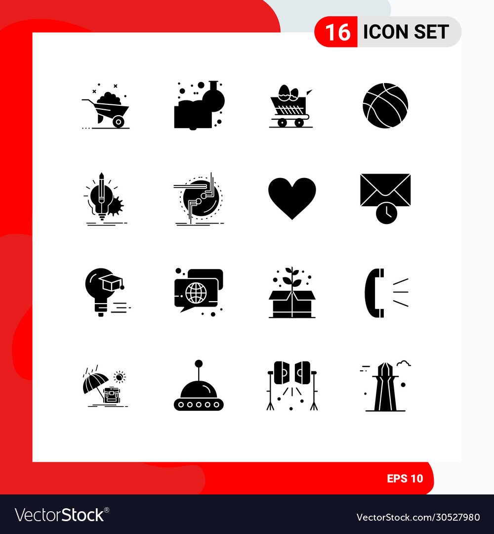 Set 16 modern ui icons symbols signs