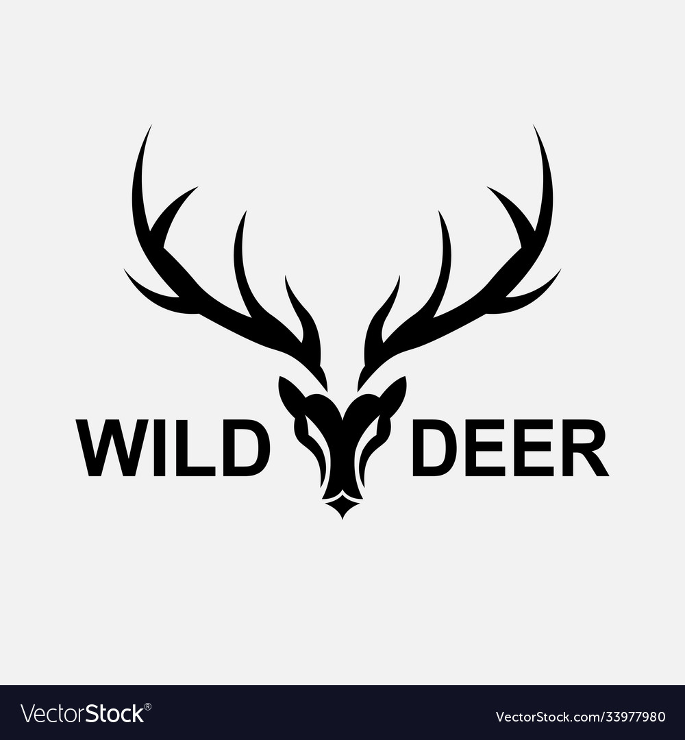 Wild deer logo concept