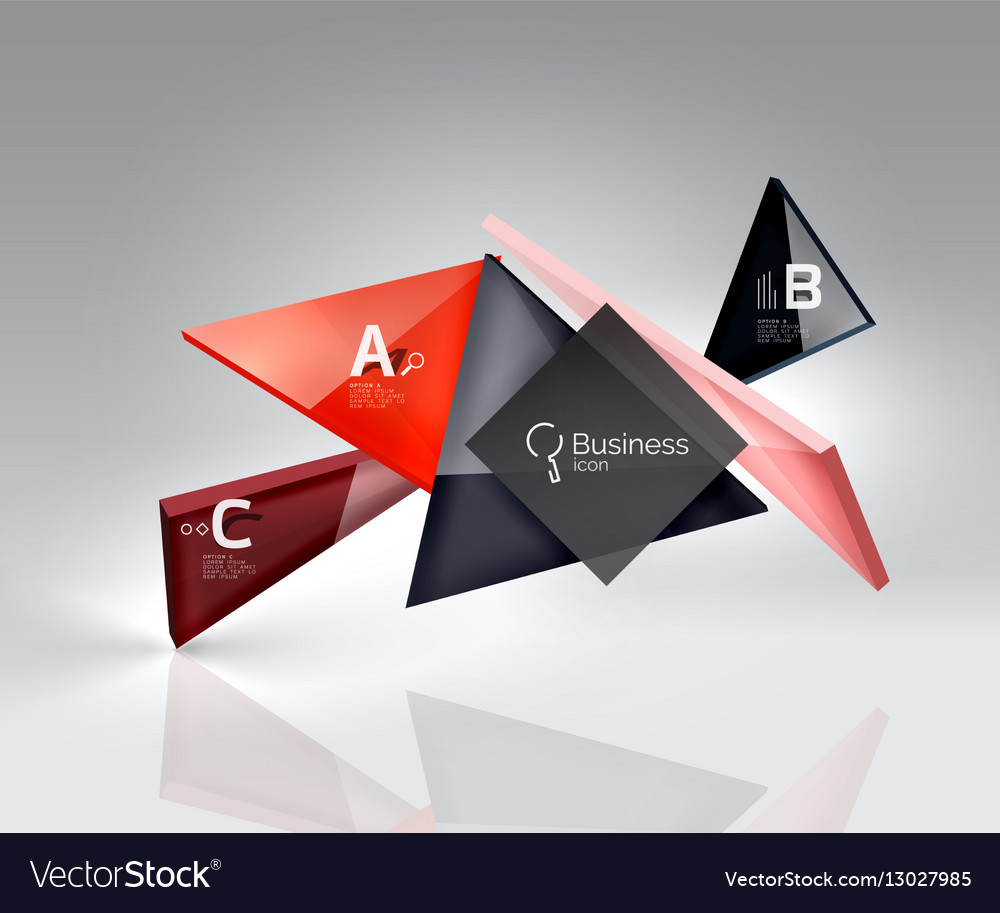 3d triangle abstract background