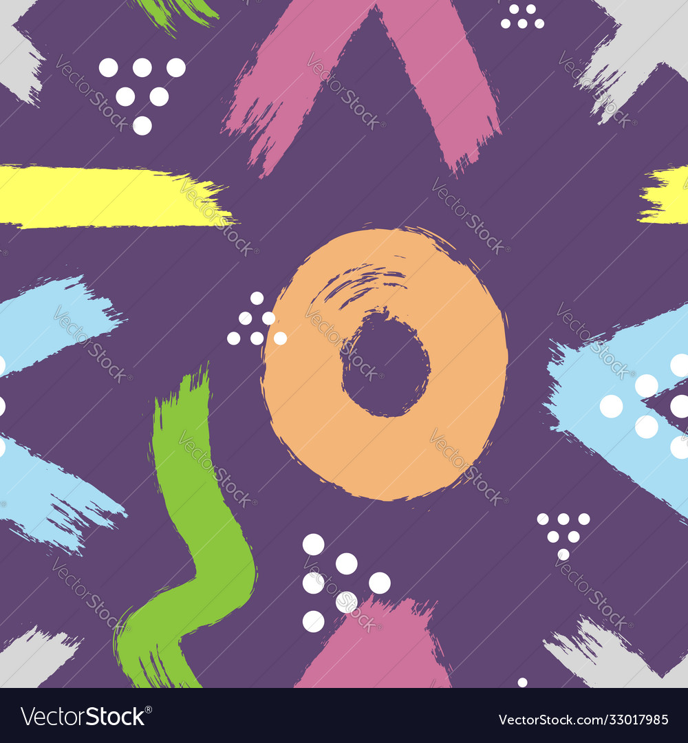 Abstract seamless pattern with geometric shapes vector image Abstract seamless pattern with geometric shapes