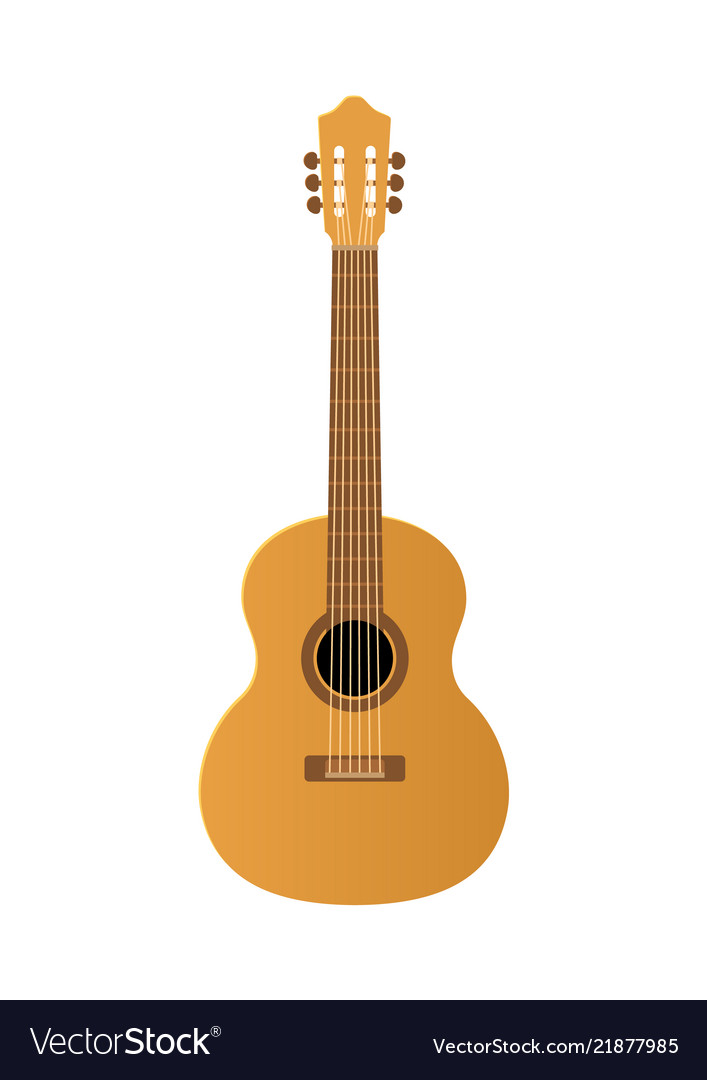 Acoustic guitar on white