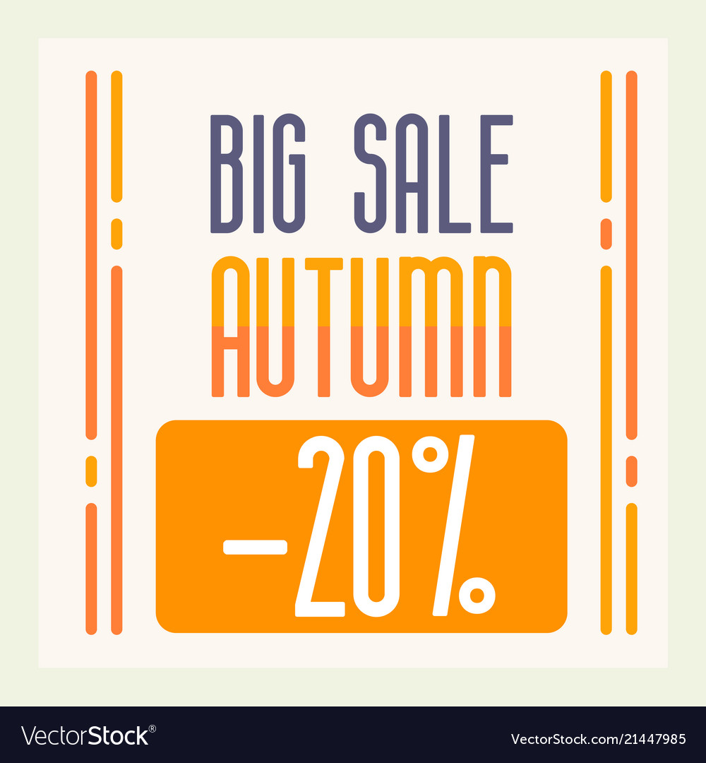 Bright autumn discounts on sale