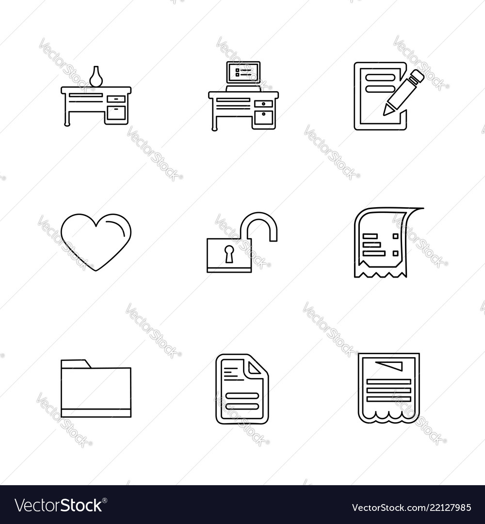 Dateien dokument clipboard schreiben eps icons set