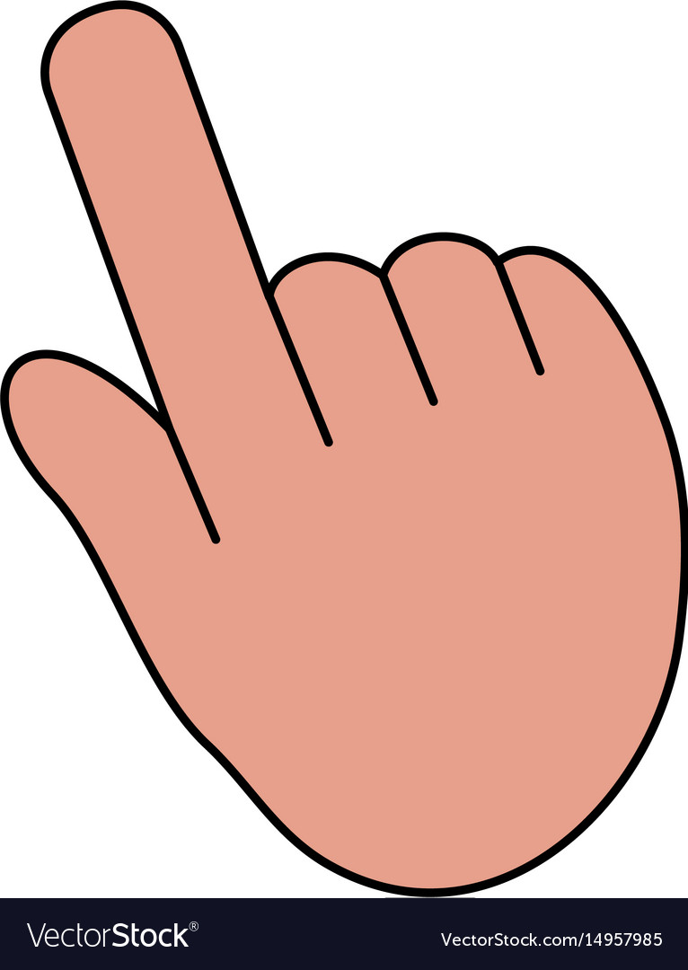 Hand pointing cursor