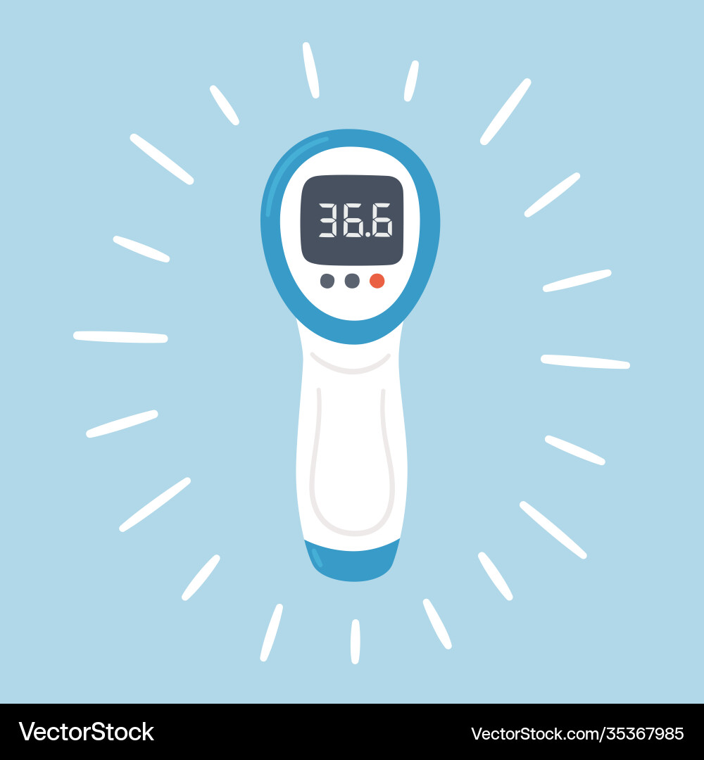 Non-contact infrared electronic thermometer Vector Image