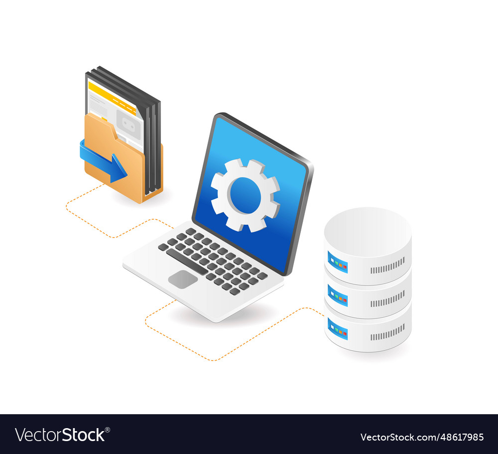 Prozessdatenbank-Server Vector Image Prozessdatenbank-Server