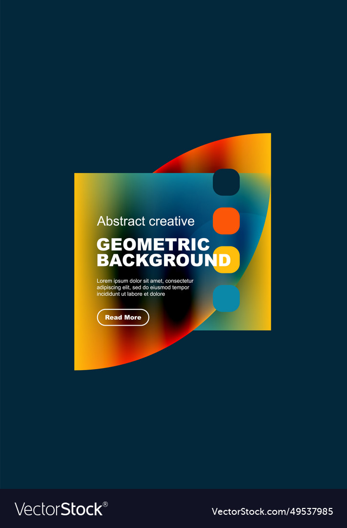 Round triangle and square composition vector image Round triangle and square composition