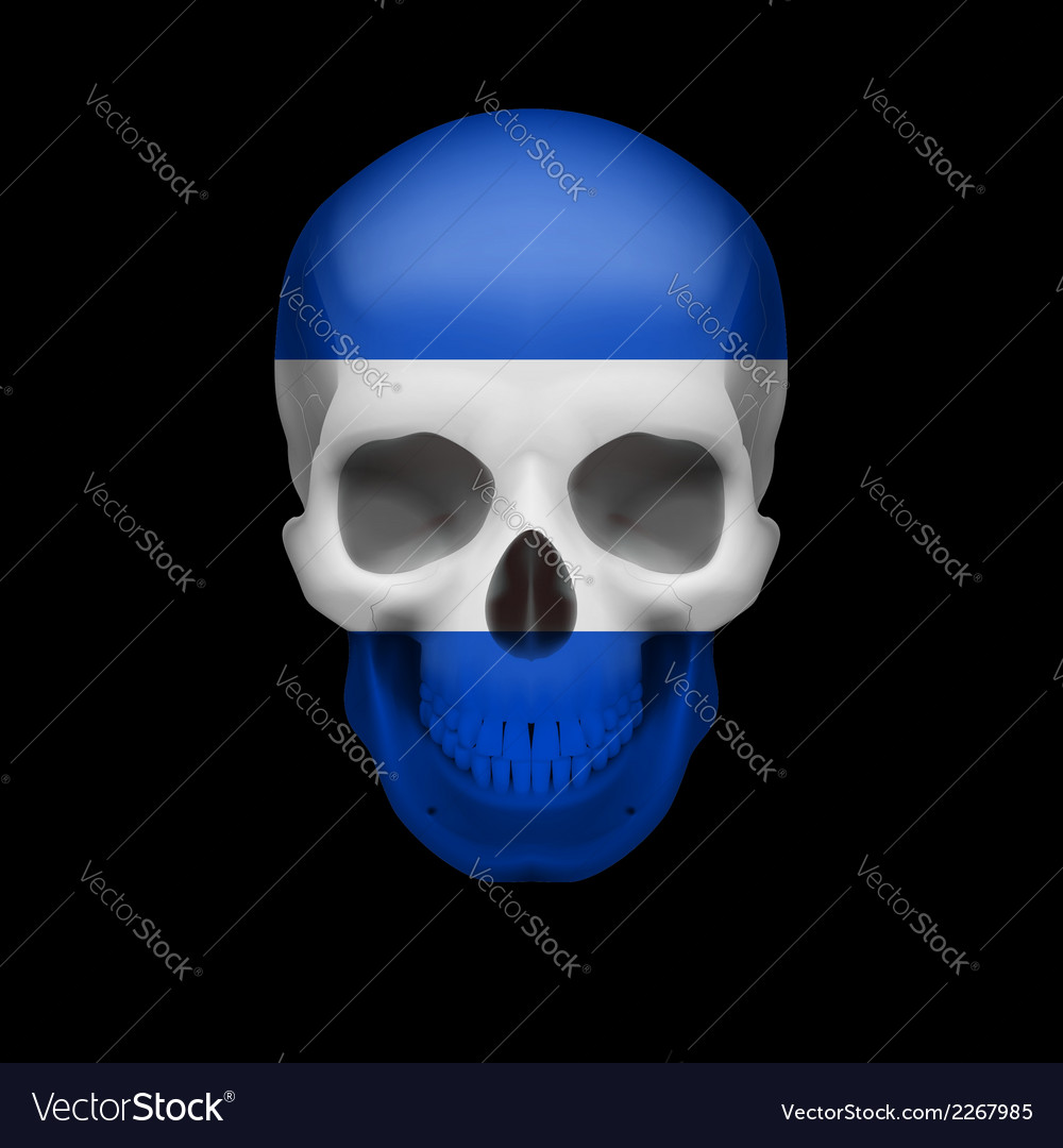 Salvadoran flag skull