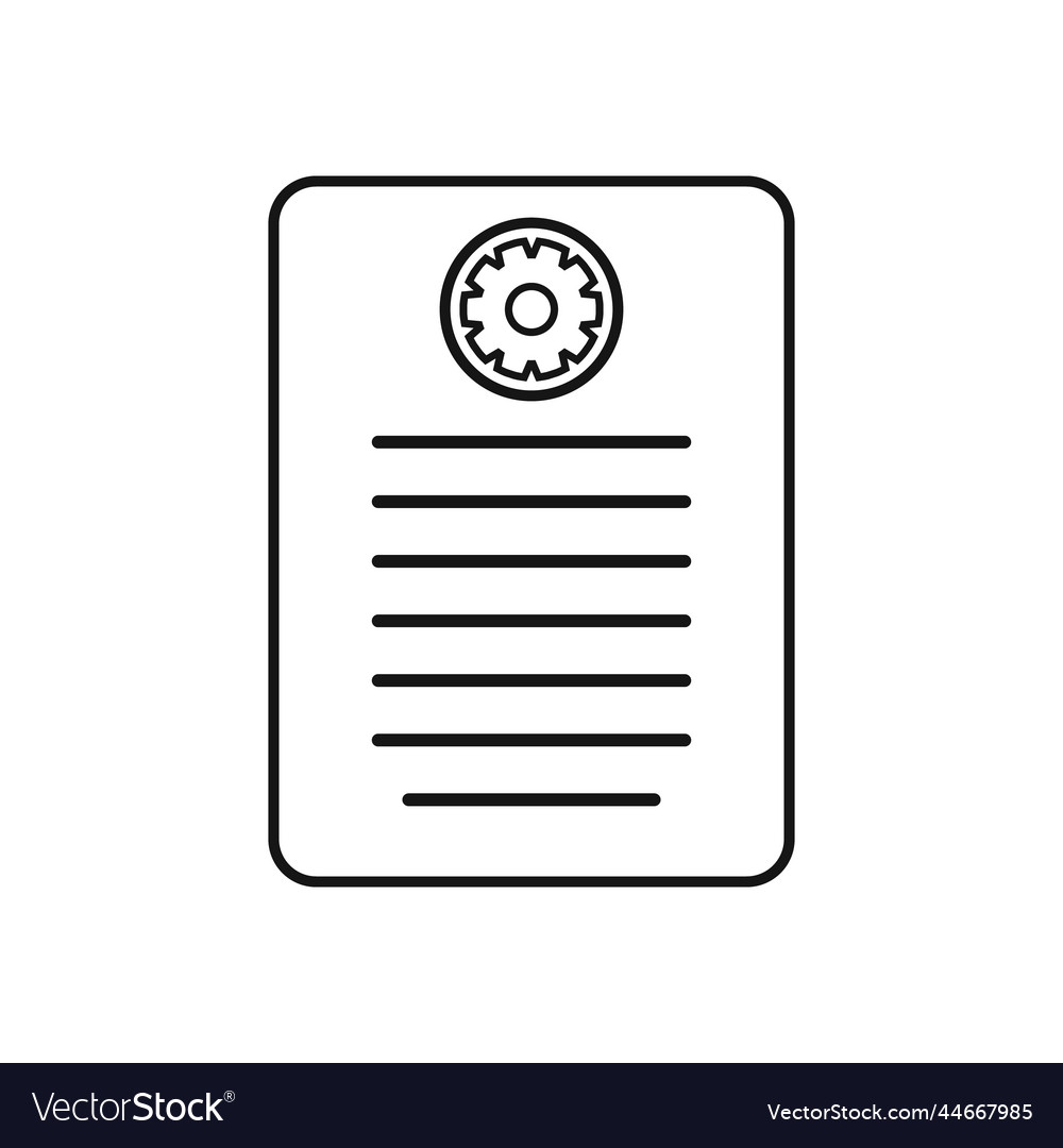 Technical document line icon editable eps symbol