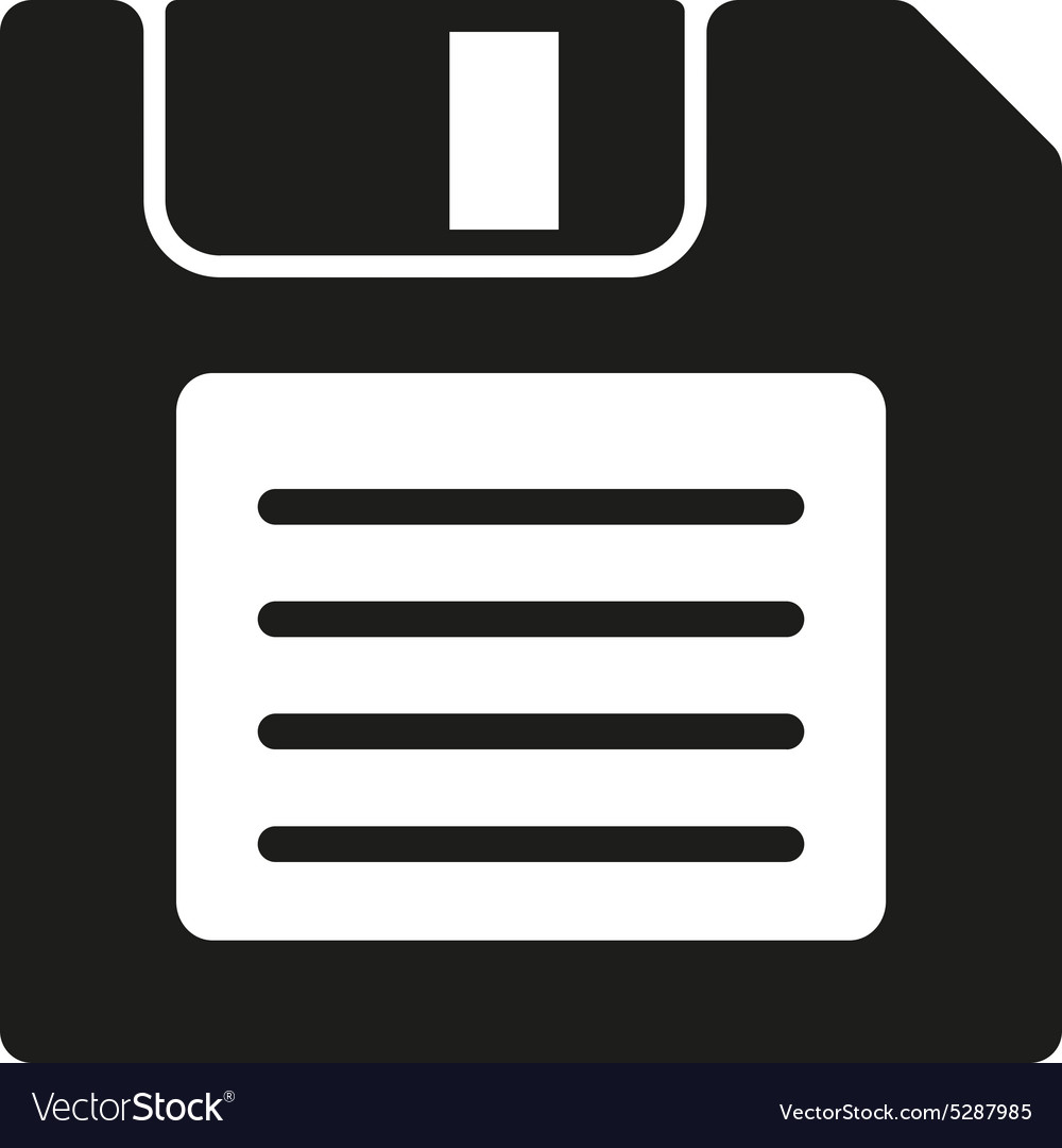The floppy disk icon Diskette symbol Flat Vector Image