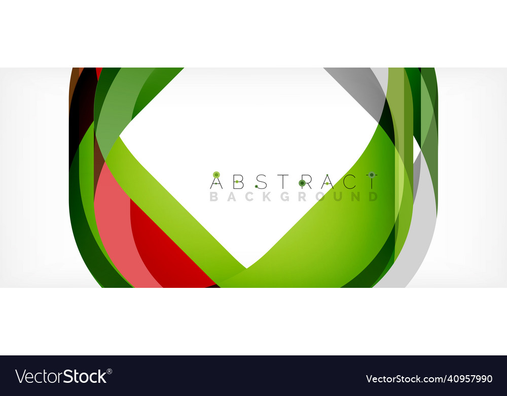 Abstract square shape with overlapping waves